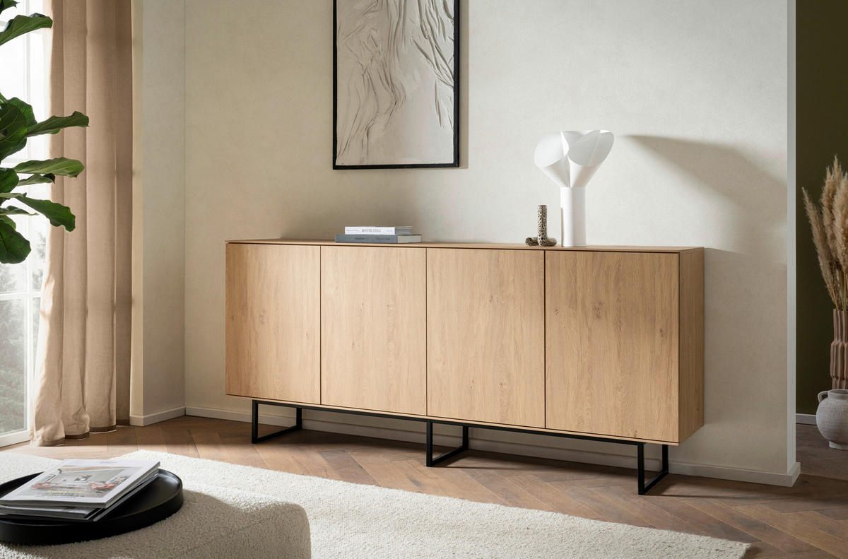 Sideboard Kalmar stone B/H/T: ca. 200x90x40 cm Kalmar - stone (200,00/90,00/40,00cm)