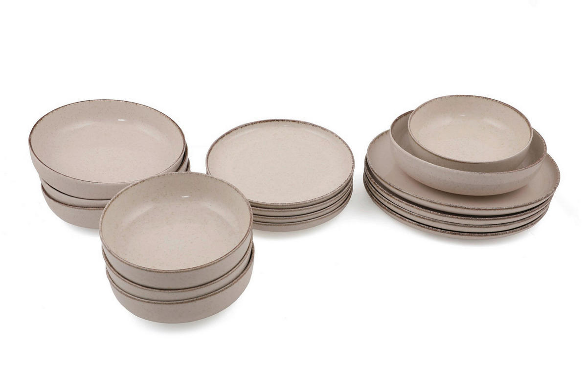 HermiaConcept Tafelservice Krakow creme Porzellan 16 tlg. Krakow - creme - HermiaConcept