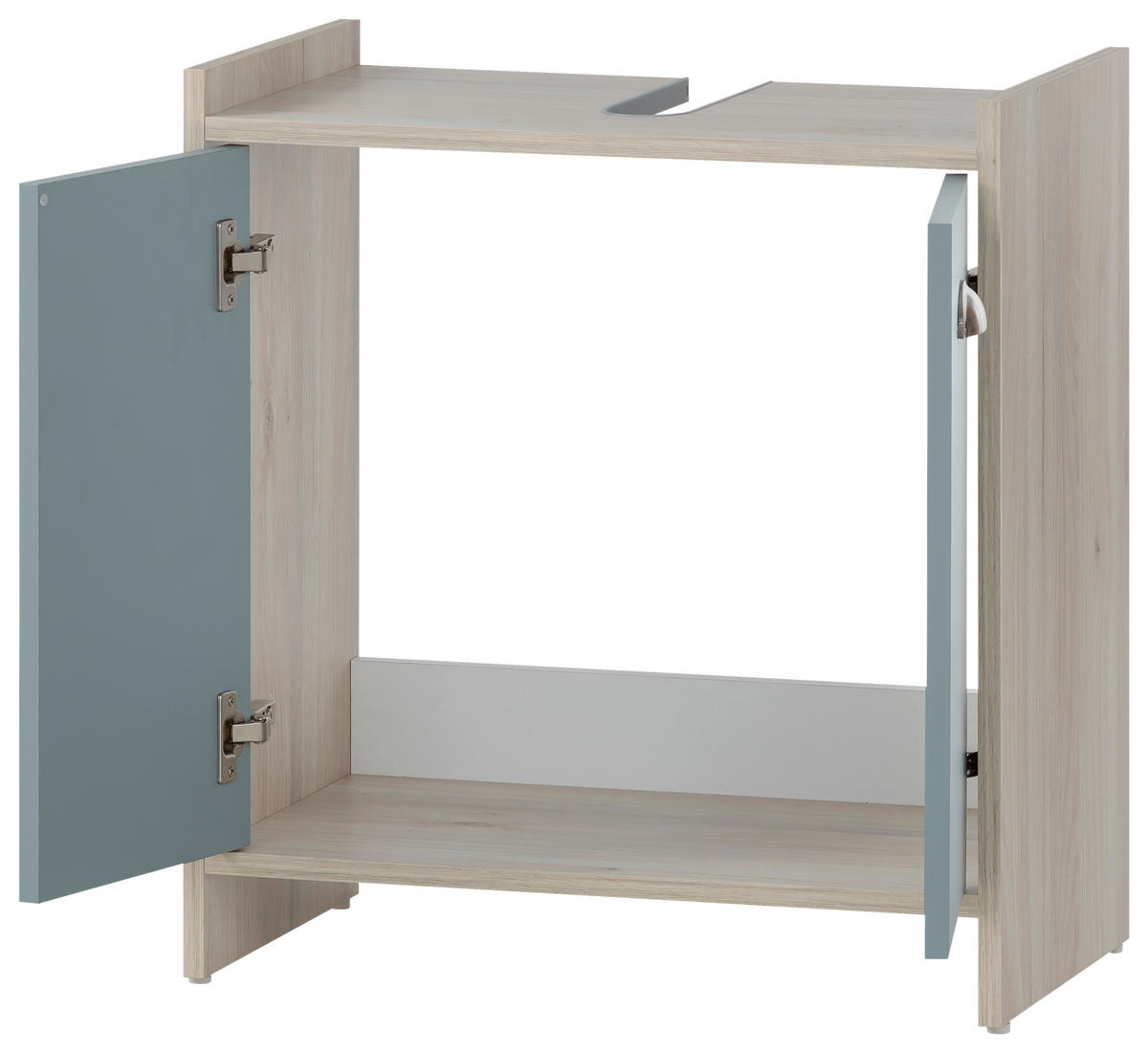 Waschbeckenunterschrank Lindholm Sandeiche Nachbildung taubenblau B/H/T: ca. 56,9x62,4x33 cm Lindholm - taubenblau (56,90/62,40/33,00cm) - Möbelpartner