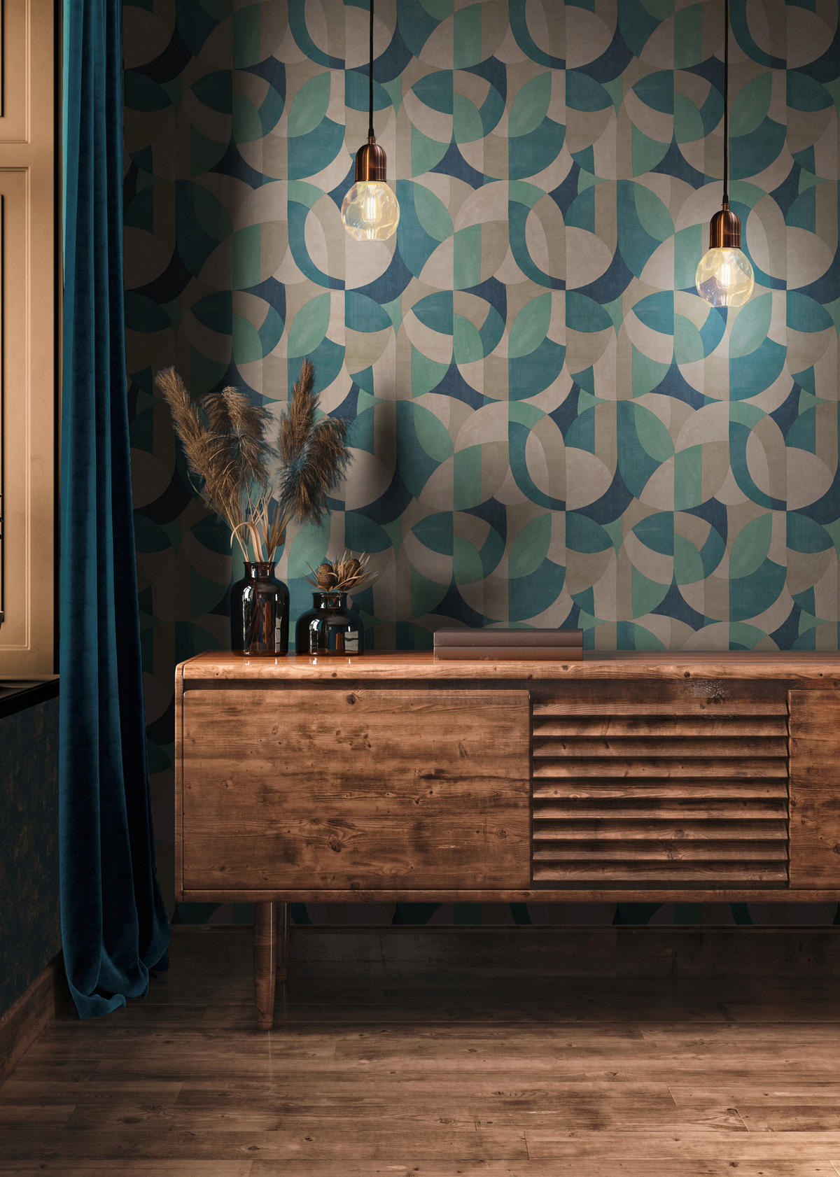 A.S.Creation Vliestapete beige blau B/H/D: ca. 53x1005x8,6 cm Vliestapete - beige/blau (8,60/1005,00cm) - A.S.Creation