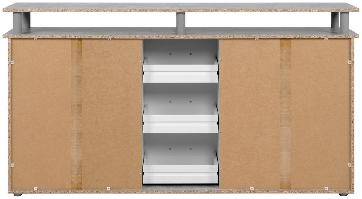 Megakommode Nevada Beton Optik B/H/T: ca. 155x84x35 cm Nevada - Beton (155,00/84,00/35,00cm)
