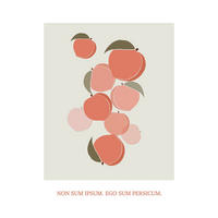 Komar Poster Cultivated Peaches Pflanzen B/L: ca. 40x50 cm Cultivated Peaches - (40,00/50,00cm) - Komar