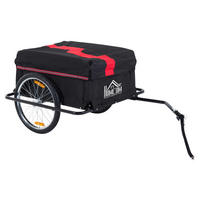 HOMCOM Fahrradanhänger schwarz schwarz B/H/L: ca. 61x845x38 cm Transportanhänger - schwarz (38,00/61,00/845,00cm) - HOMCOM