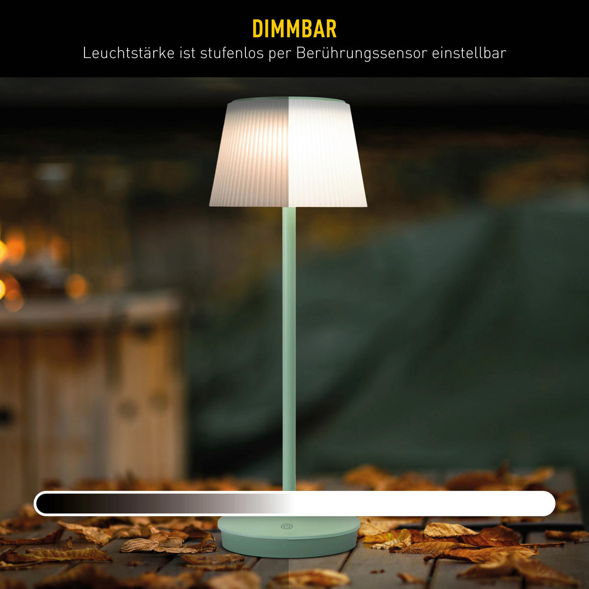LED-Solar-Tischleuchte mint Metall Kunststoff B/H/T/D: ca. 13x38x13x13 cm EMMI - mint (13,00/38,00/13,00cm) - Näve Leuchten