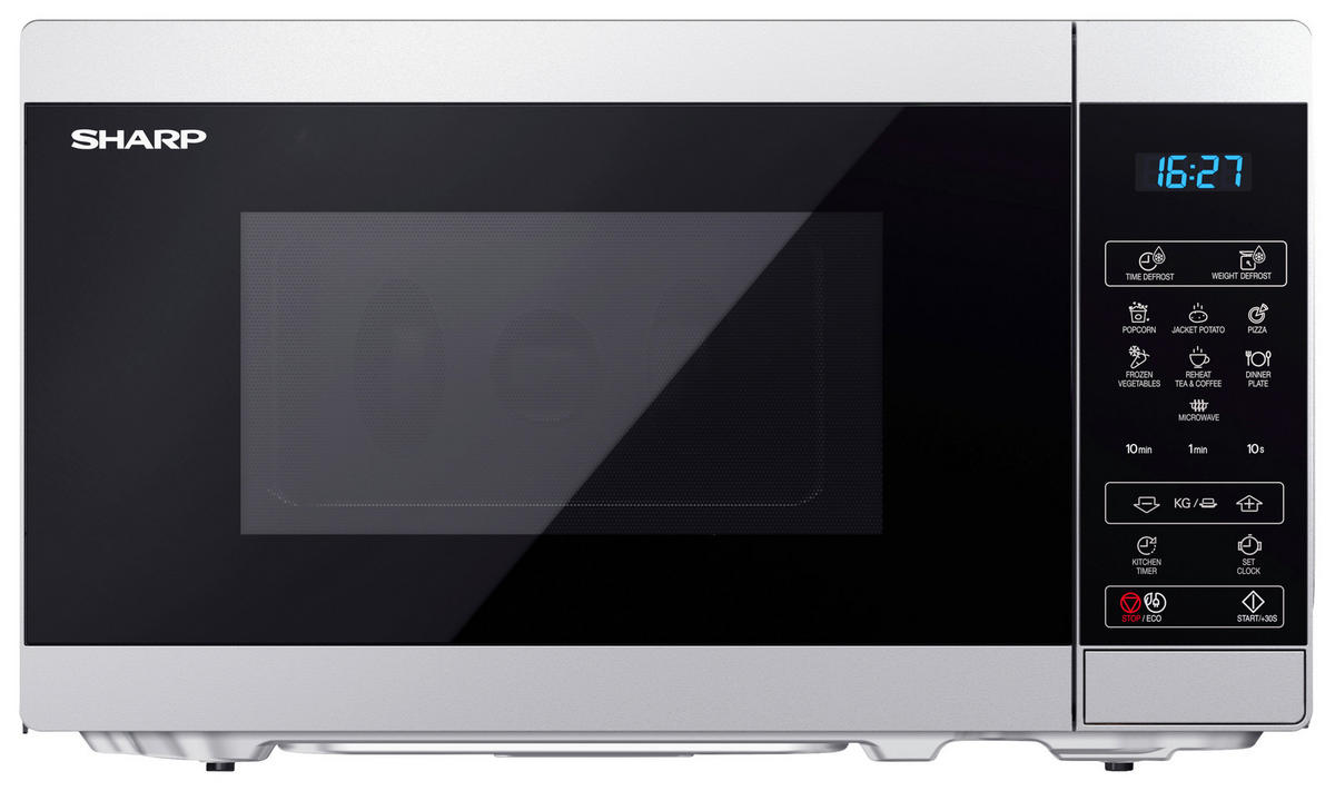 Sharp Mikrowelle weiß Glas B/H/T: ca. 44x25,8x32,4 cm Mikrowelle YC-MS02E-S Sharp - weiß (44,00/25,80/32,40cm) - Sharp