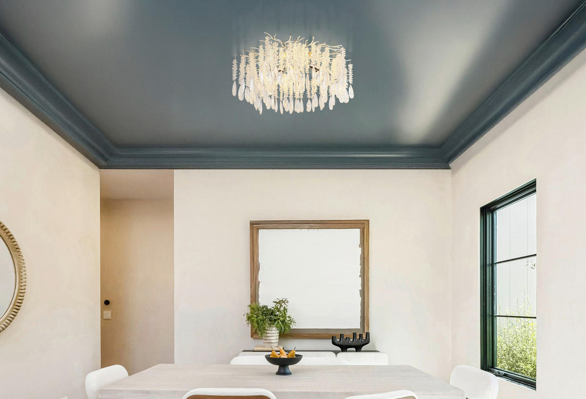 GLOBO Deckenleuchte silber klar Glas Metall H/D: ca. 45x60 cm E14 8 Brennstellen Kinga - klar/silber (60,00/45,00cm) - GLOBO