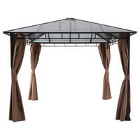 Pavillon Xenia grau Stahl B/H/L: ca. 300x270x300 cm Xenia - braun/grau (300,00/300,00/270,00cm)