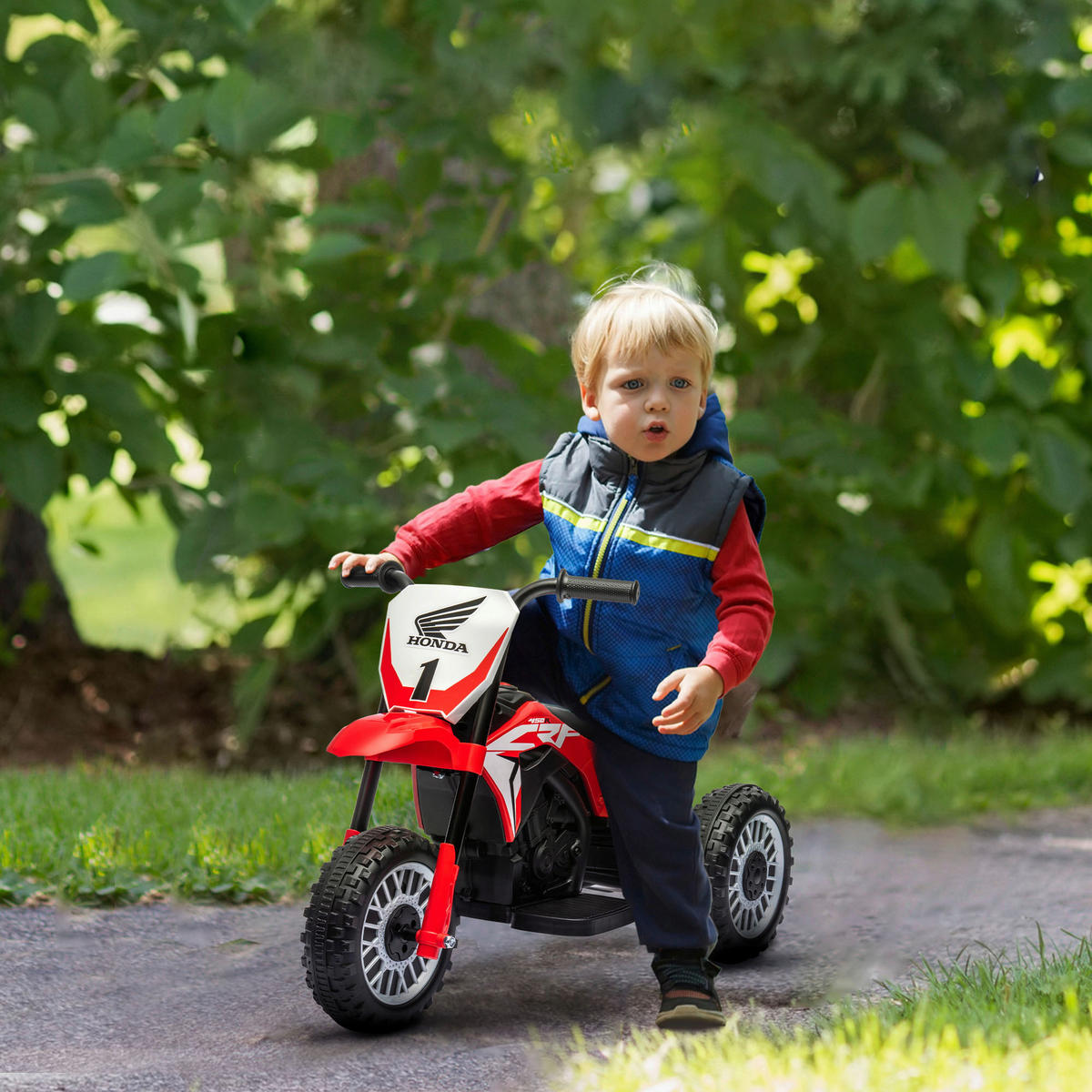 HOMCOM Kinder-Elektromotorrad rot B/H/L: ca. 40,5x43,5x71 cm Kinder-Elektromotorrad - rot (71,00/40,50/43,50cm) - HOMCOM