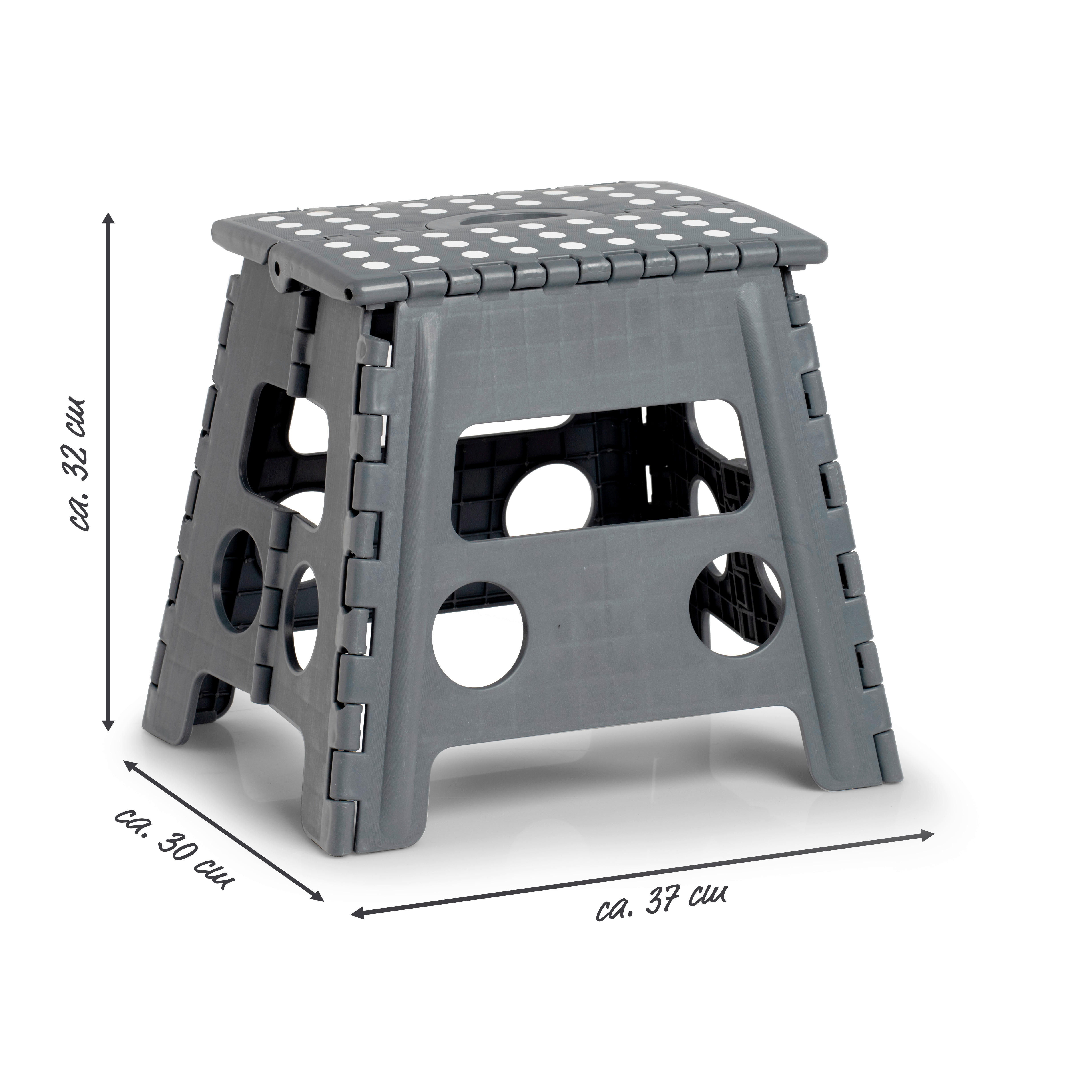Zeller Klapphocker anthrazit B/H/L: ca. 30x32x37 cm Klapphocker - anthrazit (37,00/30,00/32,00cm) - Zeller