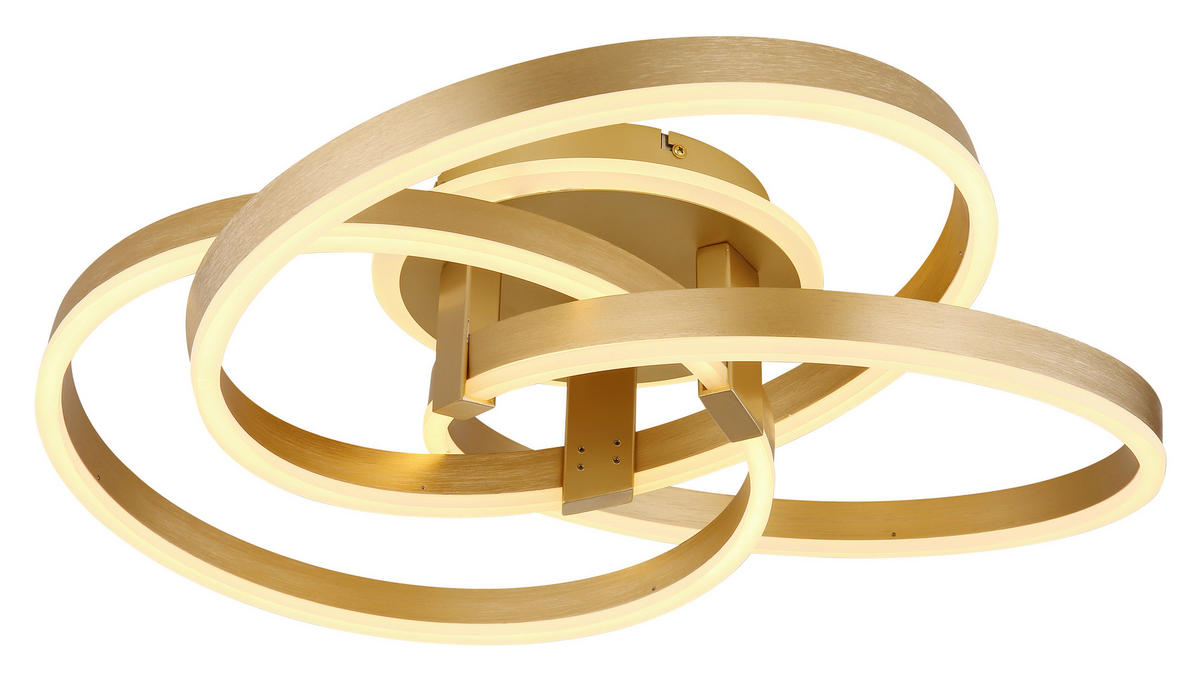GLOBO Deckenleuchte gold Acryl Aluminium Metall B/H/T: ca. 57,5x20x60 cm 1 Brennstellen 67163-56G - gold (57,50/20,00/60,00cm) - GLOBO
