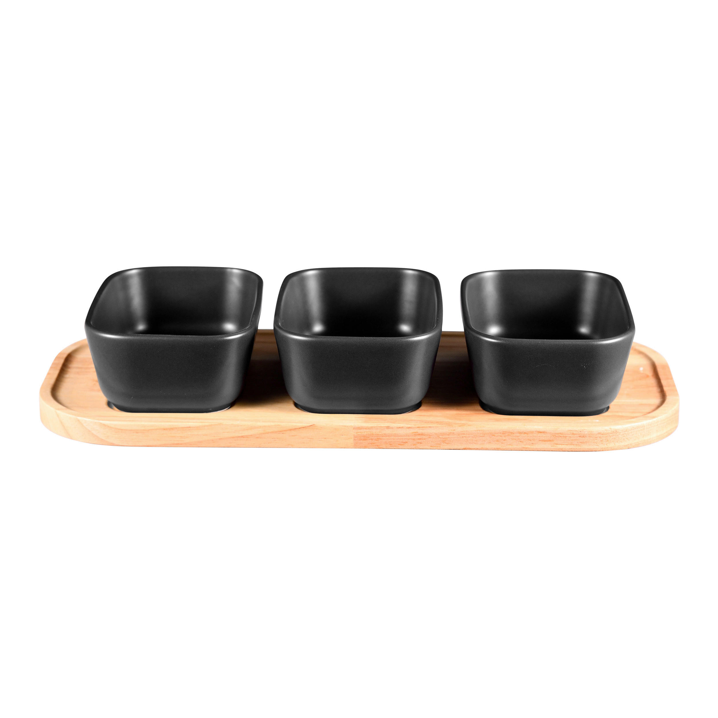BERGNER Untertassenformen CHARCOAL schwarz Holz B/H/L: ca. 16x7,5x35 cm CHARCOAL - schwarz (35,00/16,00/7,50cm) - BERGNER