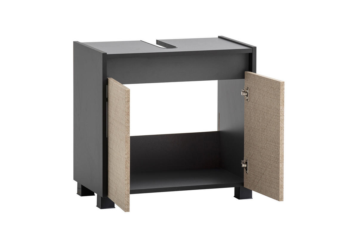 Waschbeckenunterschrank Sander anthrazit B/H/T: ca. 56,9x54,6x33 cm Sander - anthrazit (56,90/54,60/33,00cm) - Möbelpartner