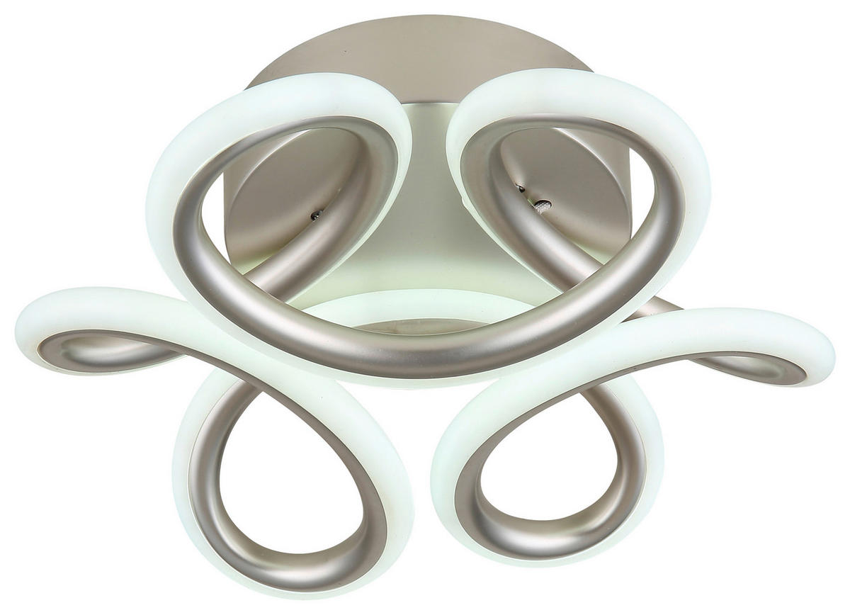 GLOBO Deckenleuchte silber Aluminium Metall H/D: ca. 10x26 cm 1 Brennstellen MELISAND - silber (26,00/10,00cm) - GLOBO