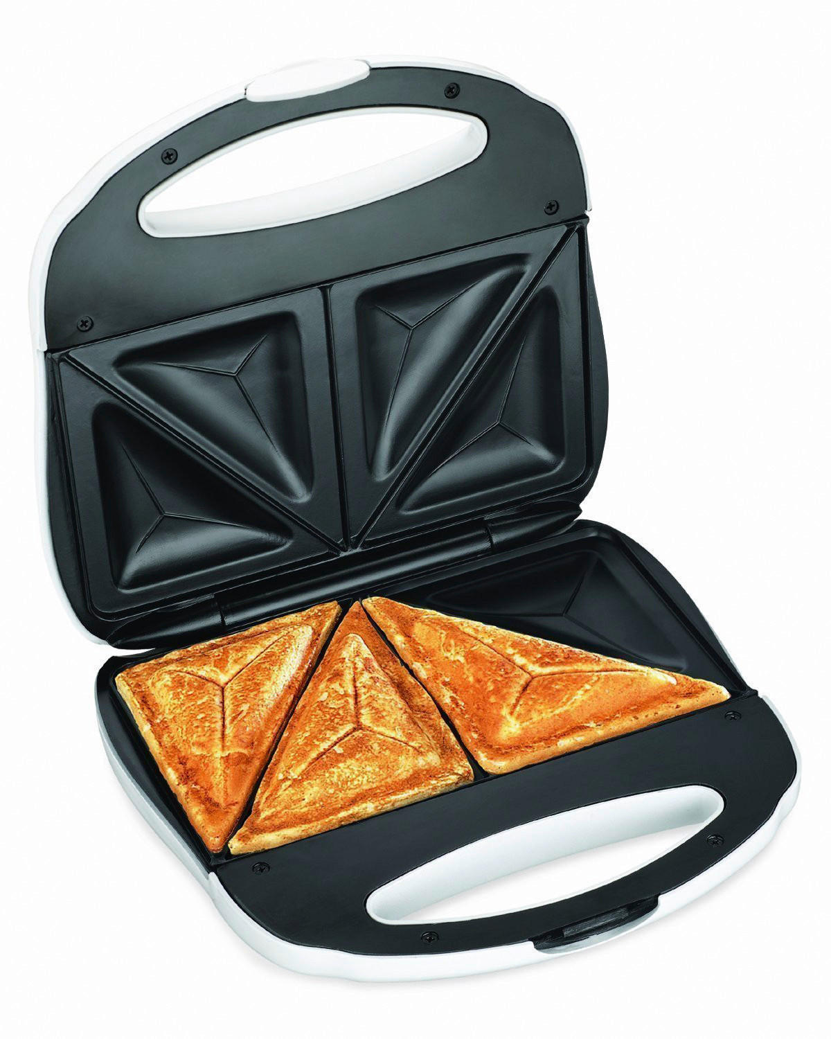 Elta Sandwichtoaster ST-101 weiß Edelstahl Kunststoff B/H/T: ca. 24x7x23 cm