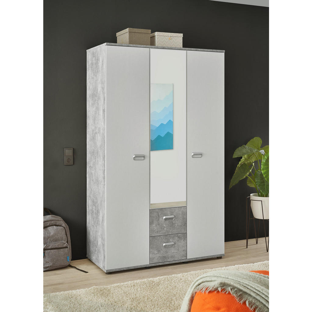 Thumbnail - Kleiderschrank Matino Beton B/H/T: ca. 115x191x53 cm