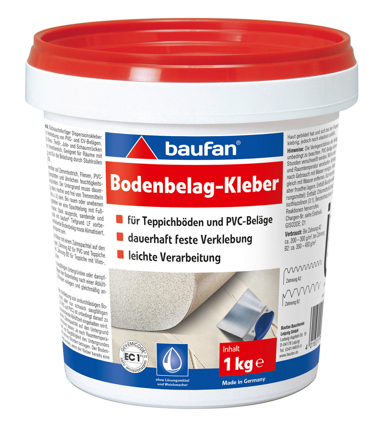 Baufan Kleber reicht für ca. 3qm reicht für ca. 3qm - Baufan