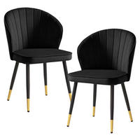 Stuhl 2er Set schwarz Polyester B/H/T: ca. 55x83x53 cm 2er Set - schwarz (55,00/83,00/53,00cm) - Wohnling