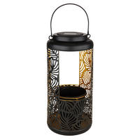 LED-Solarleuchte schwarz Kunststoff Metall H/D: ca. 41x15 cm SOLAR - schwarz (15,00/41,00cm) - GLOBO