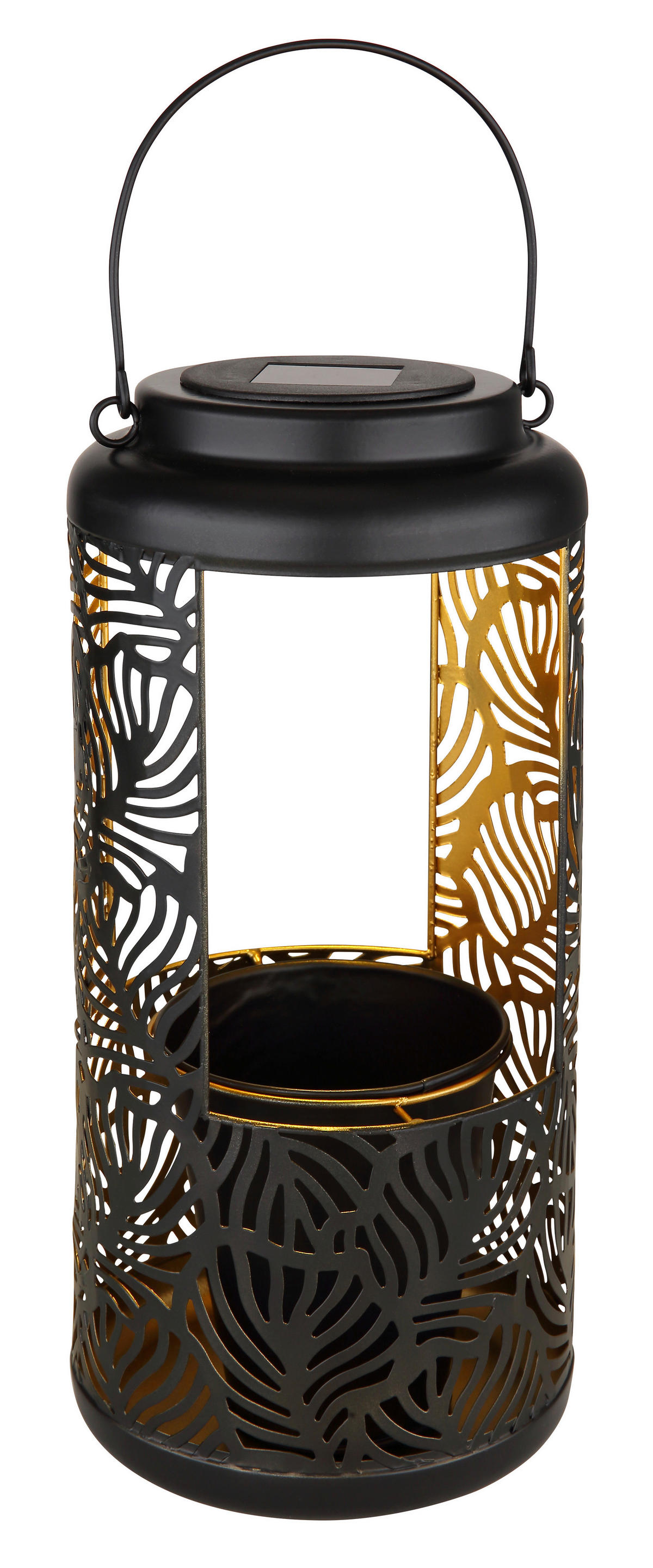 LED-Solarleuchte schwarz Kunststoff Metall H/D: ca. 41x15 cm SOLAR - schwarz (15,00/41,00cm) - GLOBO