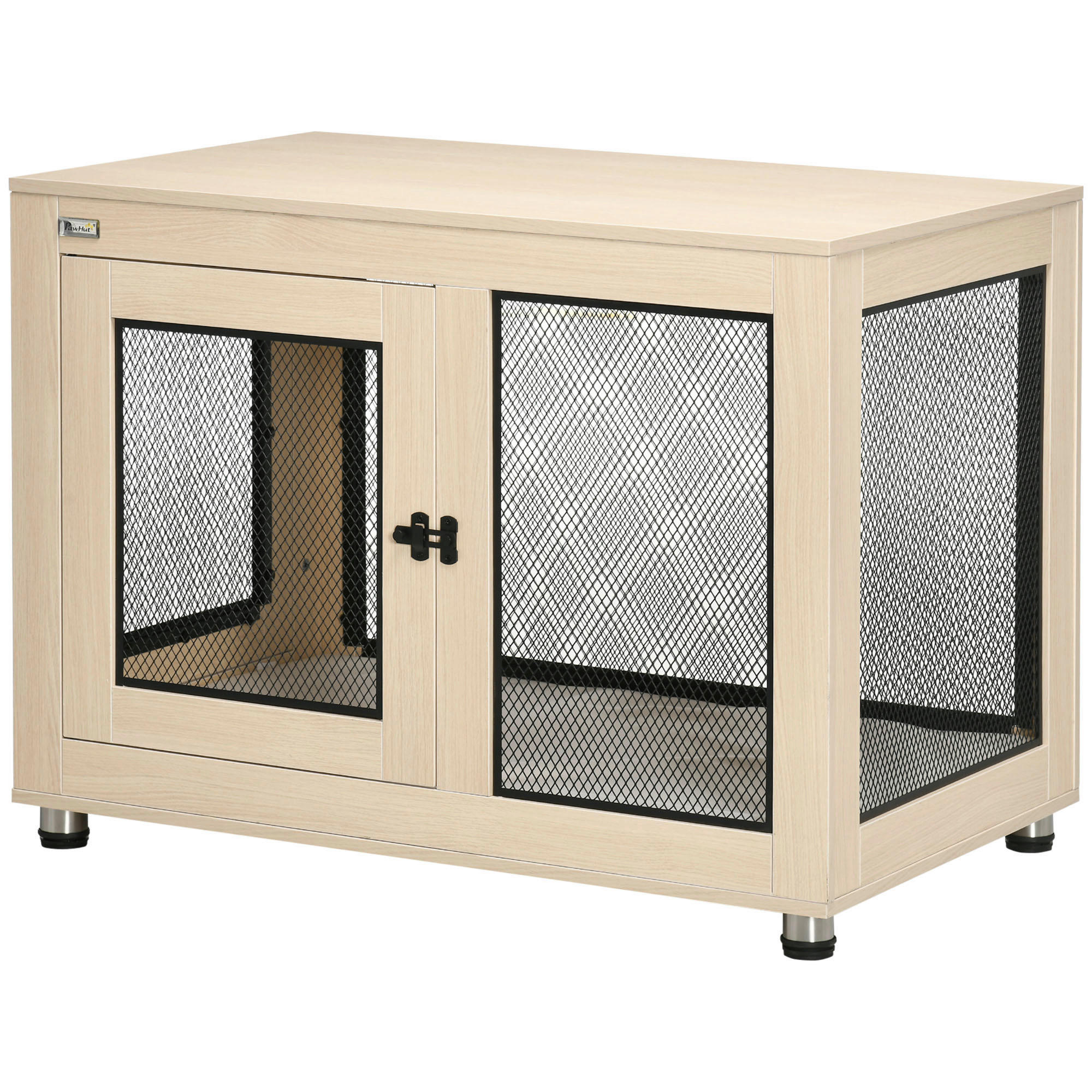 PawHut Hunde-Zubehör Eiche Polyester B/H/L: ca. 60x94x71,5 cm Hundekäfig - Eiche (71,50/60,00/94,00cm) - PawHut