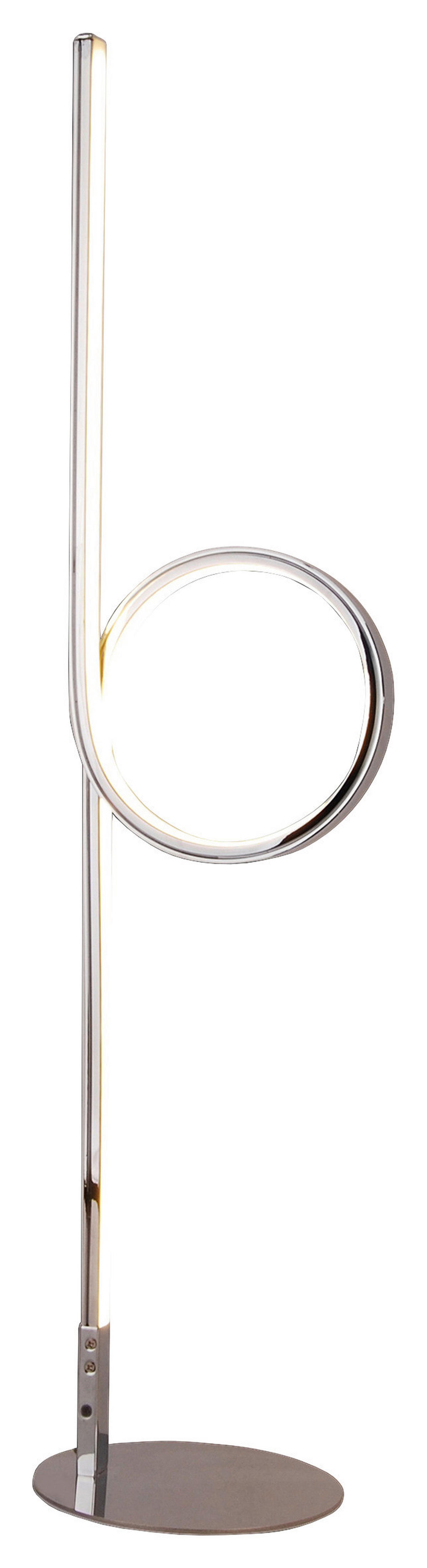 Näve Leuchten Tischleuchte 3115442 Chrom Metall Kunststoff B/H/T: ca. 14x65x14 cm null 1 Brennstellen Loop - Chrom (14,00/65,00/14,00cm) - Näve Leuchten