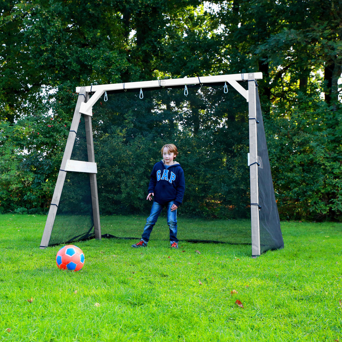 AXI Schaukel 4in1 SportsFun grau B/H/L: ca. 254x207x160 cm SportsFun - weiß/grau (160,00/254,00/207,00cm) - AXI