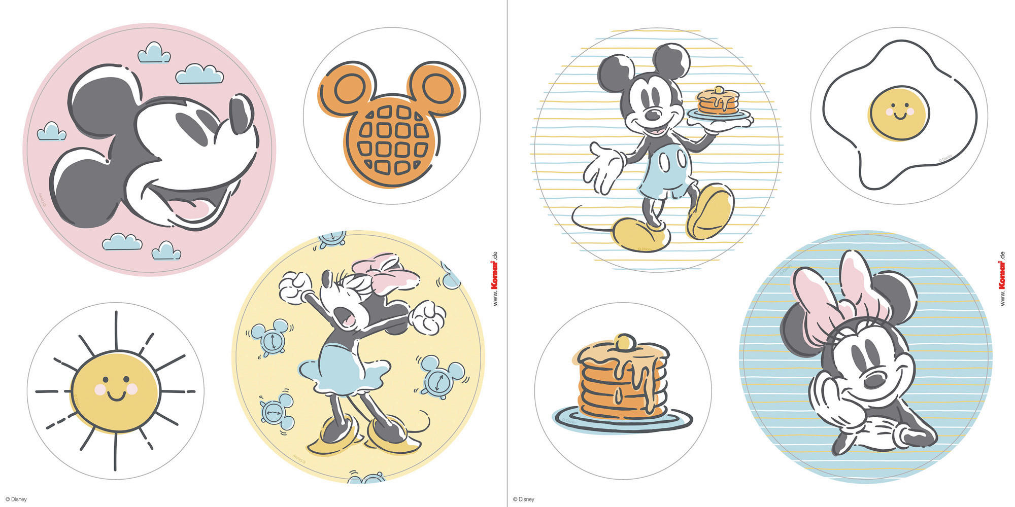 Komar Fenstersticker Mickey Rise and Shine  Mickey Rise and Shine B/L: ca. 30x30 cm Mickey Rise and Shine - (30,00/30,00cm) - Komar