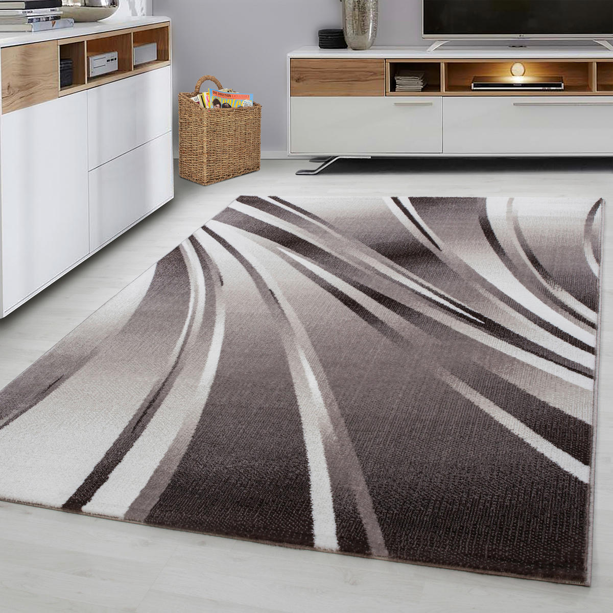 Ayyildiz Teppich PARMA braun B/L: ca. 80x150 cm PARMA - braun (80,00/150,00cm) - Ayyildiz