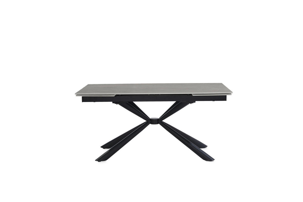 Esstisch  grau Stone Optik B/H/T: ca. 160x76x90 cm Fargo_Esstisch_6003721 - schwarz/grau (160,00/76,00/90,00cm)