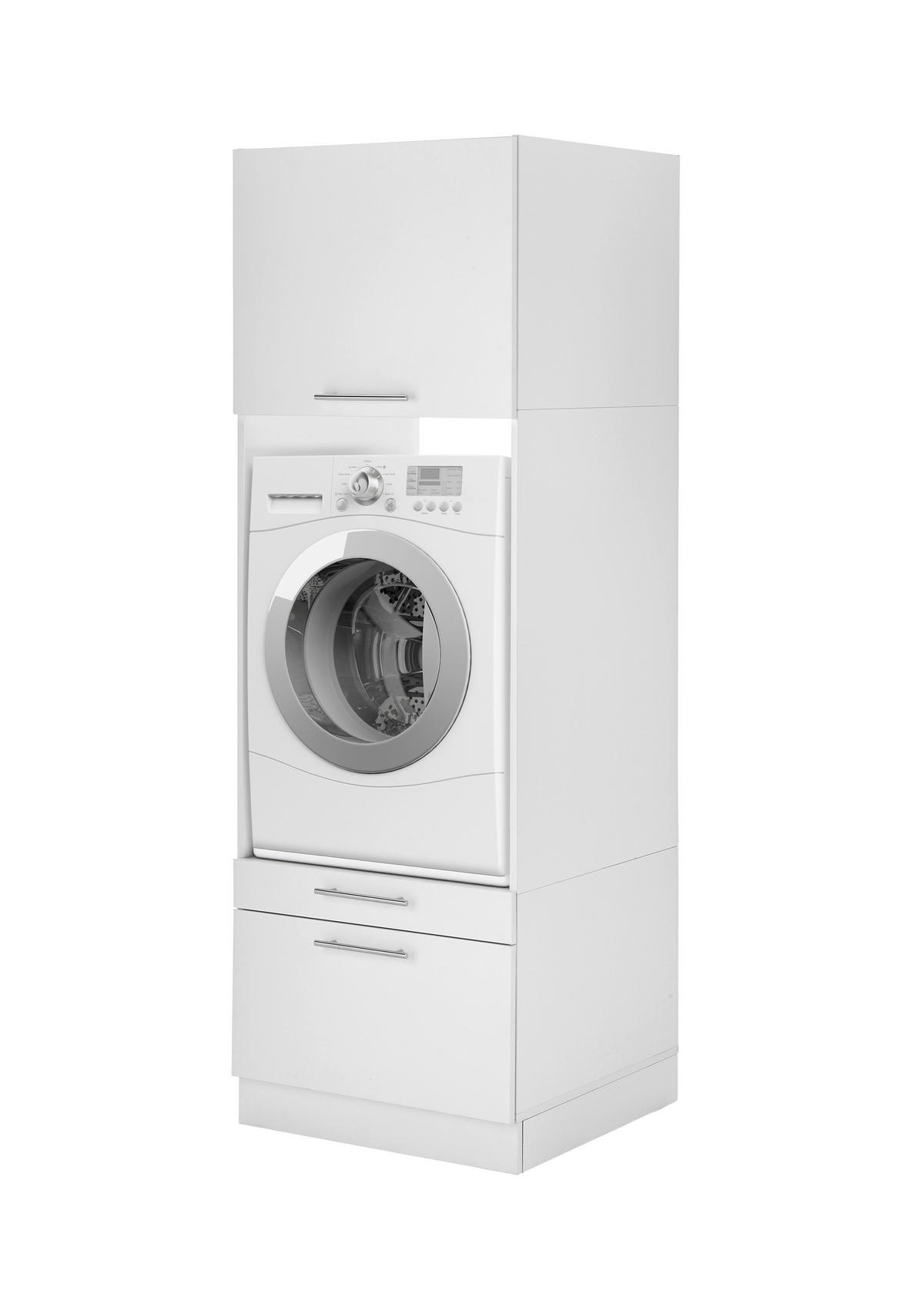 Respekta Waschmaschinenschrank Clara weiß matt B/H/T: ca. 67,4x200x67,6 cm Clara - weiß (67,40/200,00/67,60cm) - Respekta