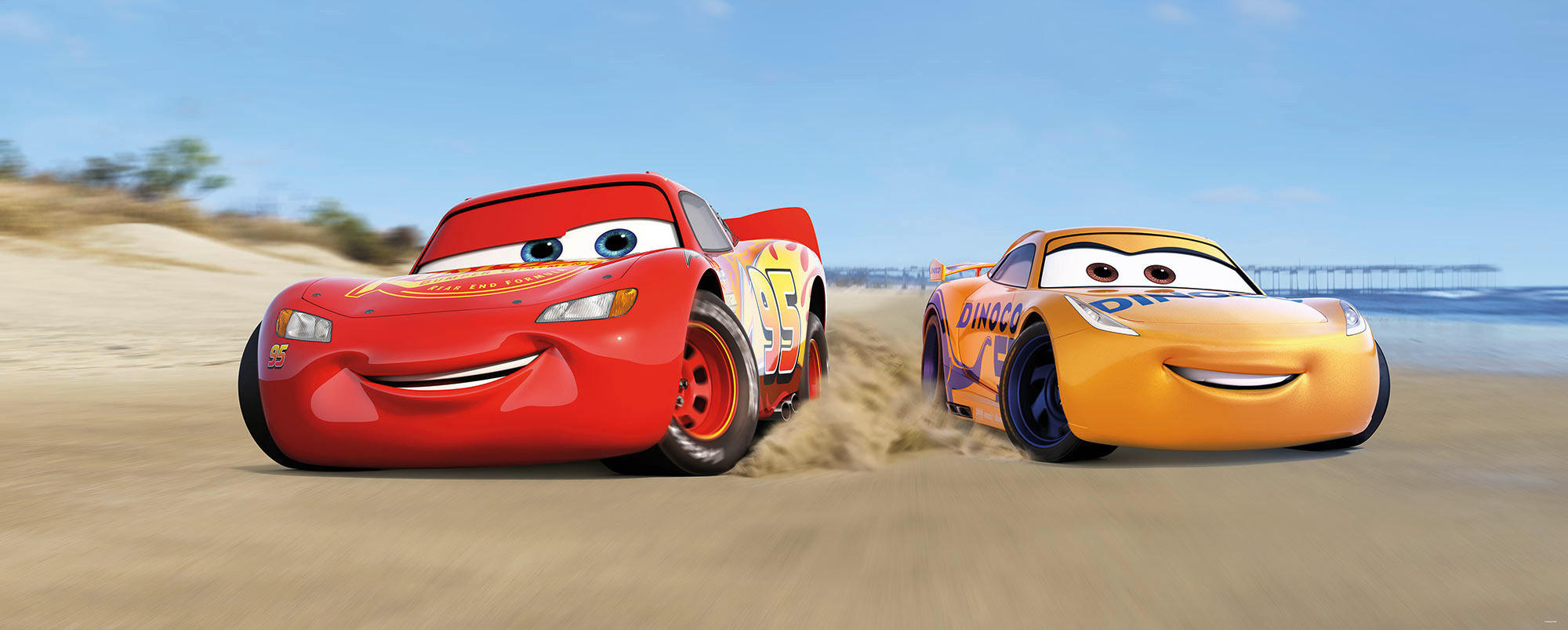 Komar Fototapete Cars3 Beach B/L: ca. 100x250 cm Cars3 Beach - (100,00/250,00cm) - Komar