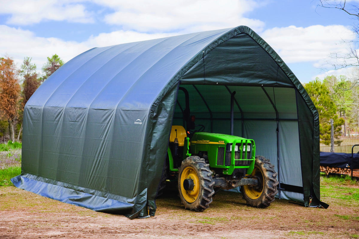 ShelterLogic Garage-in-a-Box B/H/T: ca. 390x370x610 cm Garage-in-a-Box - grün (390,00/370,00/610,00cm) - ShelterLogic