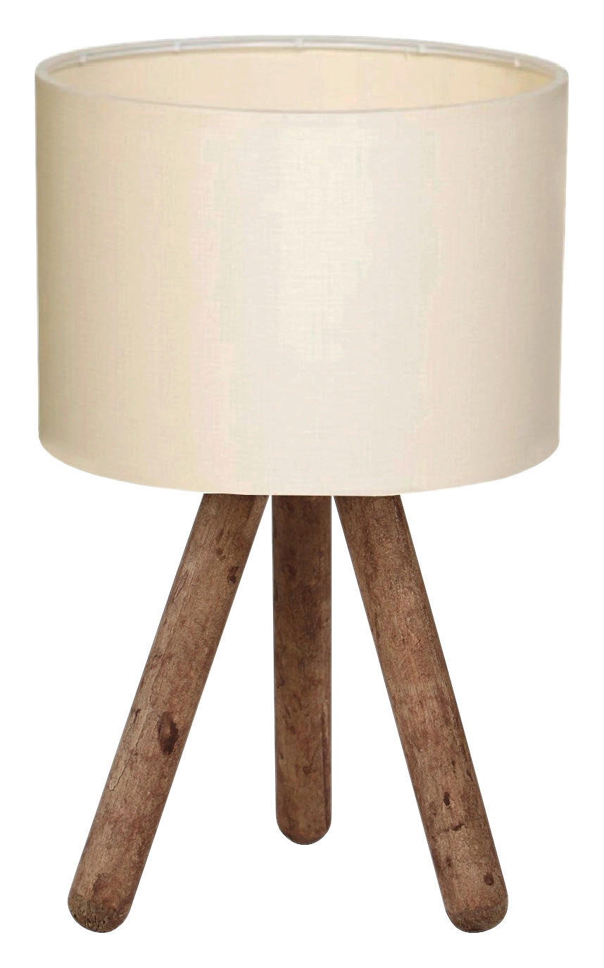 Opviq Tischleuchte creme Stoff B/H/T/L/D: ca. 19x32x19x19x19 cm E27 1 Brennstellen AYD - creme (19,00/19,00/32,00cm) - Opviq