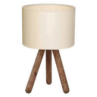 Opviq Tischleuchte creme Stoff B/H/T/L/D: ca. 19x32x19x19x19 cm E27 1 Brennstellen AYD - creme (19,00/19,00/32,00cm) - Opviq