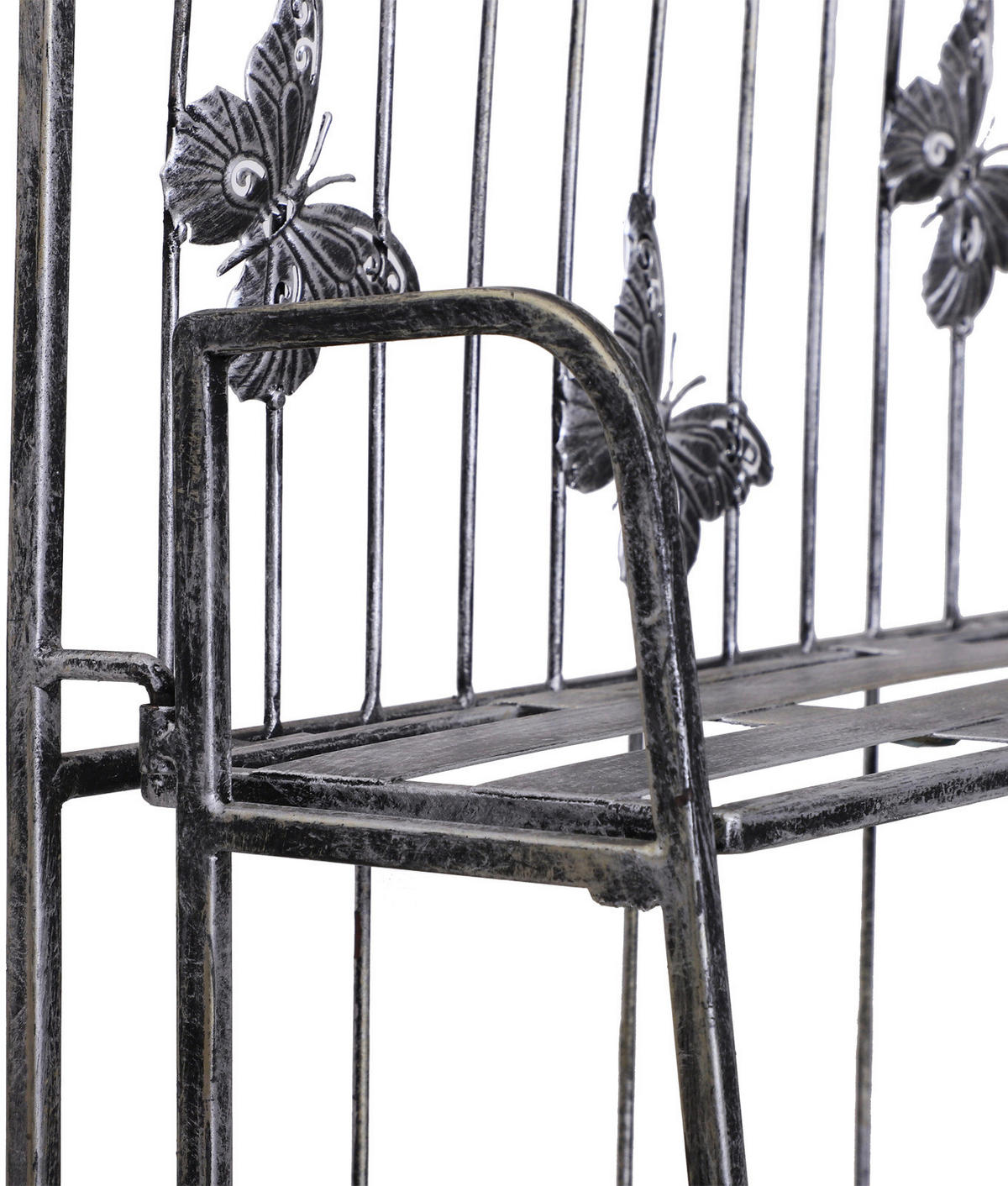 Outsunny Pflanzregal Silbergrau Metall B/H/L: ca. 25x96x44 cm Pflanzregal mit 3 Ebenen - Silbergrau (44,00/25,00/96,00cm) - Outsunny