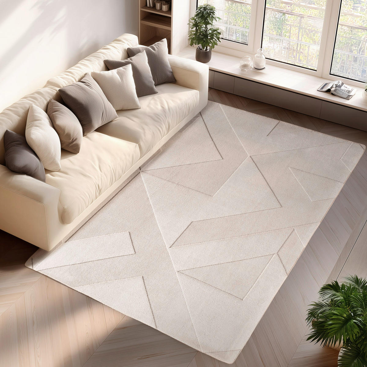 Ayyildiz Teppich POMPEI creme B/L: ca. 140x200 cm POMPEI - creme (140,00/200,00cm) - Ayyildiz