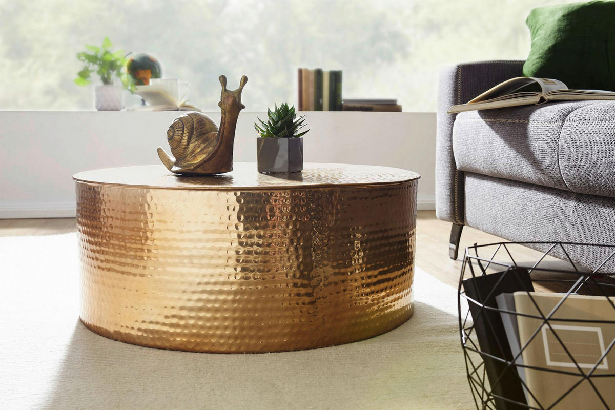 Couchtisch gold H: ca. 31 cm Couchtisch - gold (31,00cm) - Wohnling