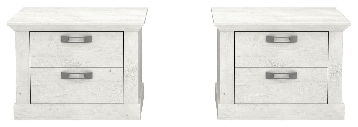 Nachtkonsole  weiß Pinie Nachbildung B/H/T: ca. 65,5x47,8x44,9 cm Kashmir_Nachtkonsole - weiß (65,50/47,80/44,90cm)