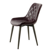 Stuhl Cecil 100 2er violett Kunstleder B/H/T: ca. 51x80x57 cm Cecil 100 2er - schwarz/violett (51,00/80,00/57,00cm) - 360 Living