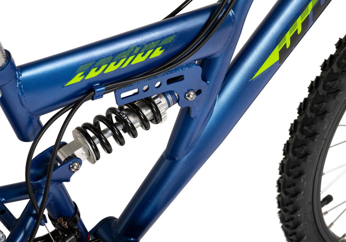 WYLD Kinder-Mountainbike Zodiac ZODIAC 24 Zoll Rahmenhöhe 38 cm 18 Gänge blau blau ca. 24 Zoll Zodiac - blau - WYLD