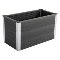 Outsunny Blumenkübel grau Kunststoff B/H/L: ca. 50x50x100 cm Blumenkübel 845-227V01 - grau (100,00/50,00/50,00cm) - Outsunny