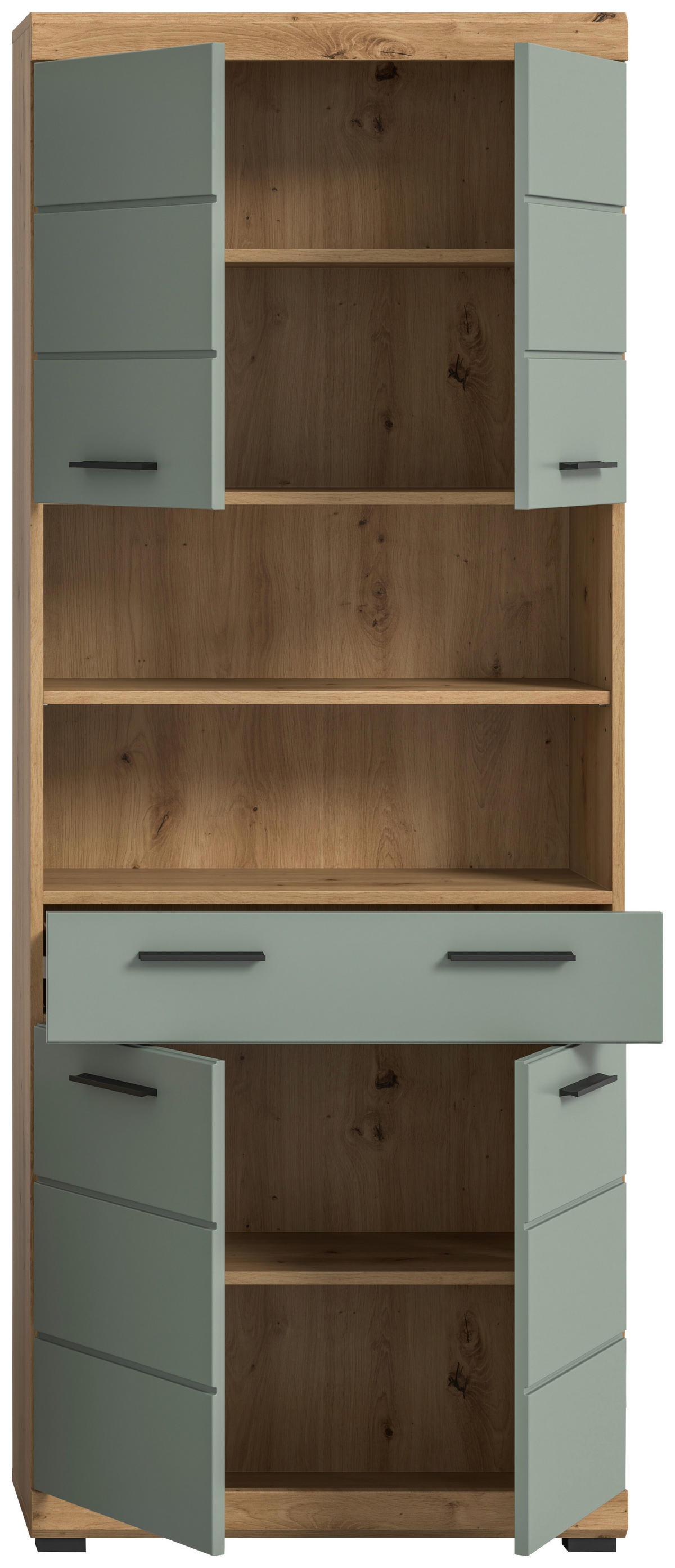 Badhochschrank Scout Eiche Artisan Nachbildung salbei Nachbildung B/H/T: ca. 74x191x31 cm Scout - Eiche/salbei (74,00/191,00/31,00cm) - xonox.home
