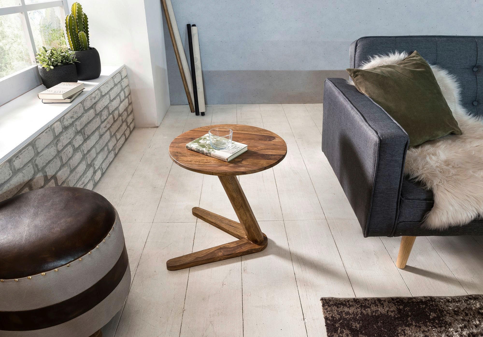 Beistelltisch rosenholz Holz B/H/T: ca. 45x50x45 cm Beistelltisch BOHA - rosenholz (45,00/50,00/45,00cm) - Wohnling