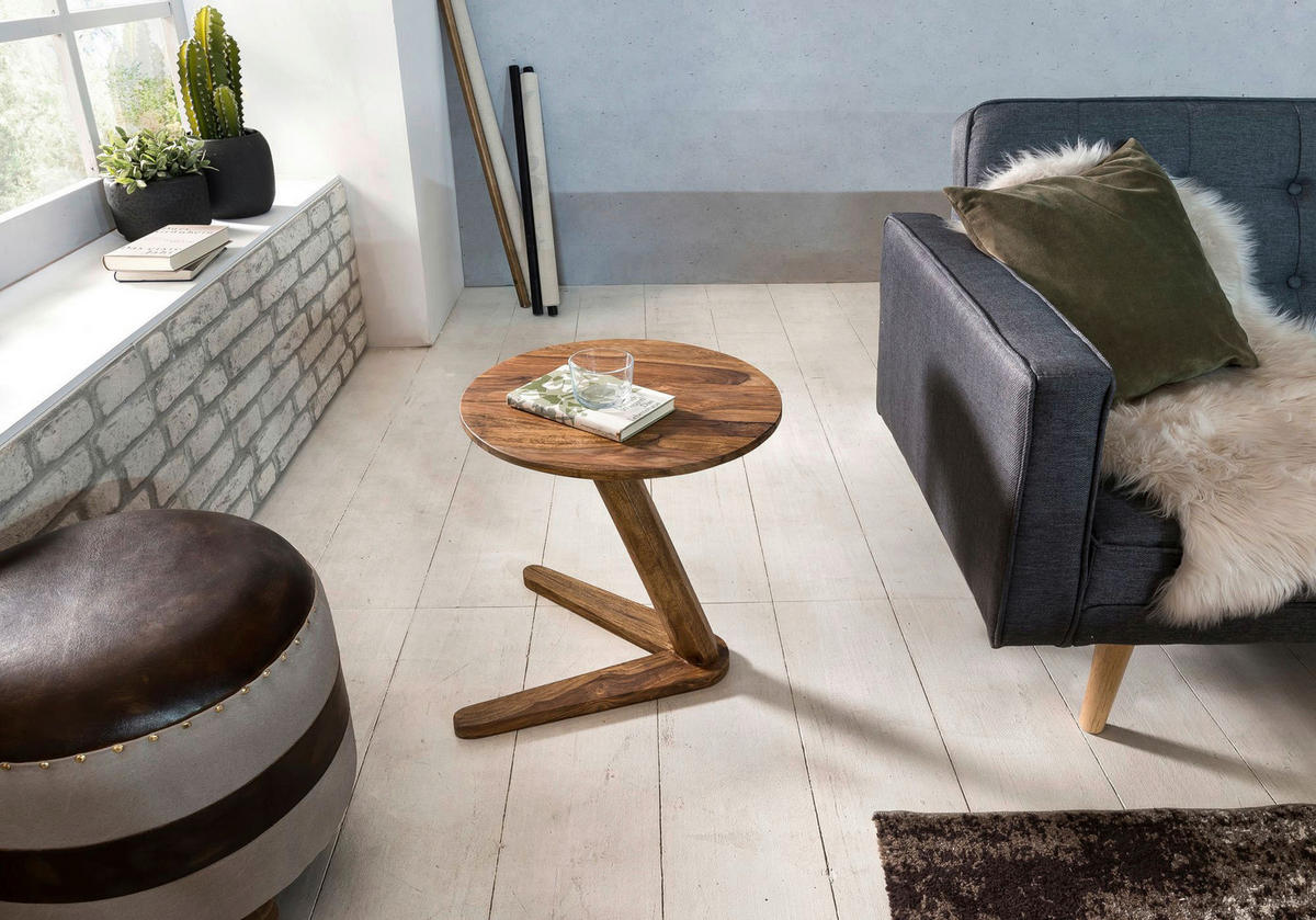 Beistelltisch rosenholz Holz B/H/T: ca. 45x50x45 cm Beistelltisch BOHA - rosenholz (45,00/50,00/45,00cm) - Wohnling