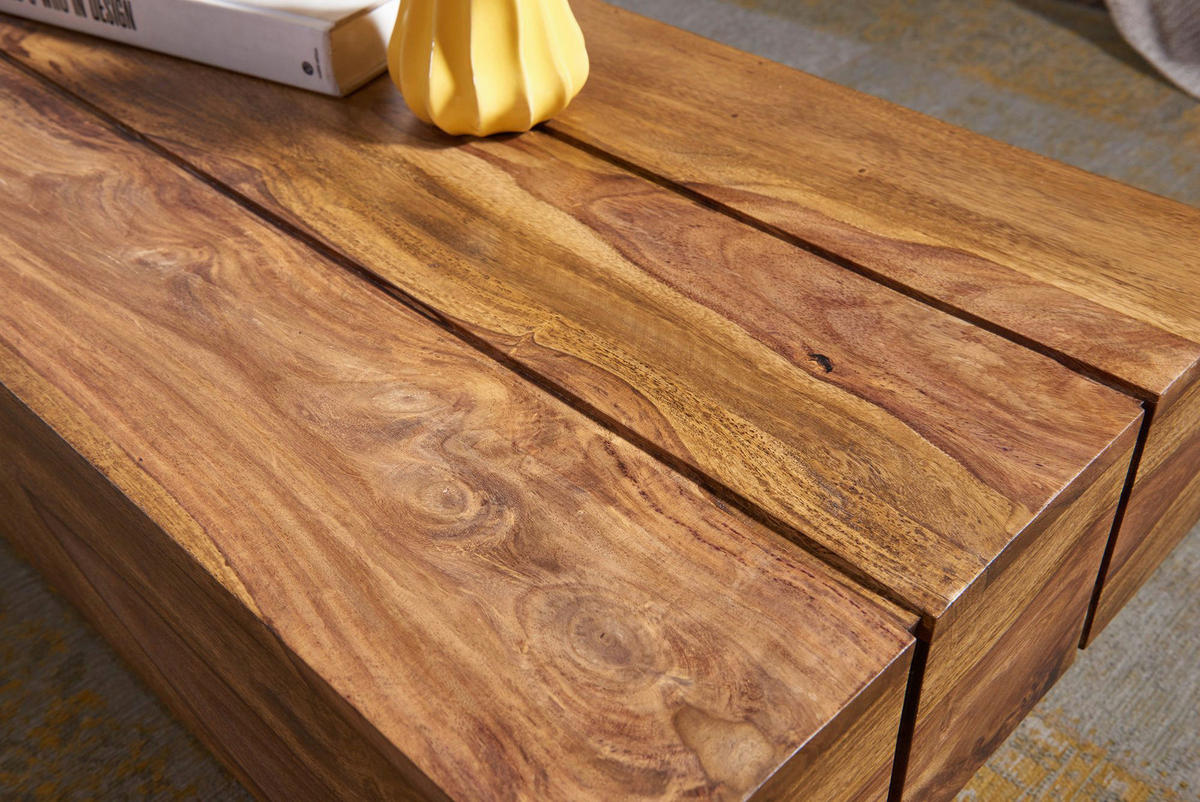 Couchtisch natur B/H/T: ca. 120x30x45 cm Couchtisch - natur (120,00/30,00/45,00cm) - Wohnling