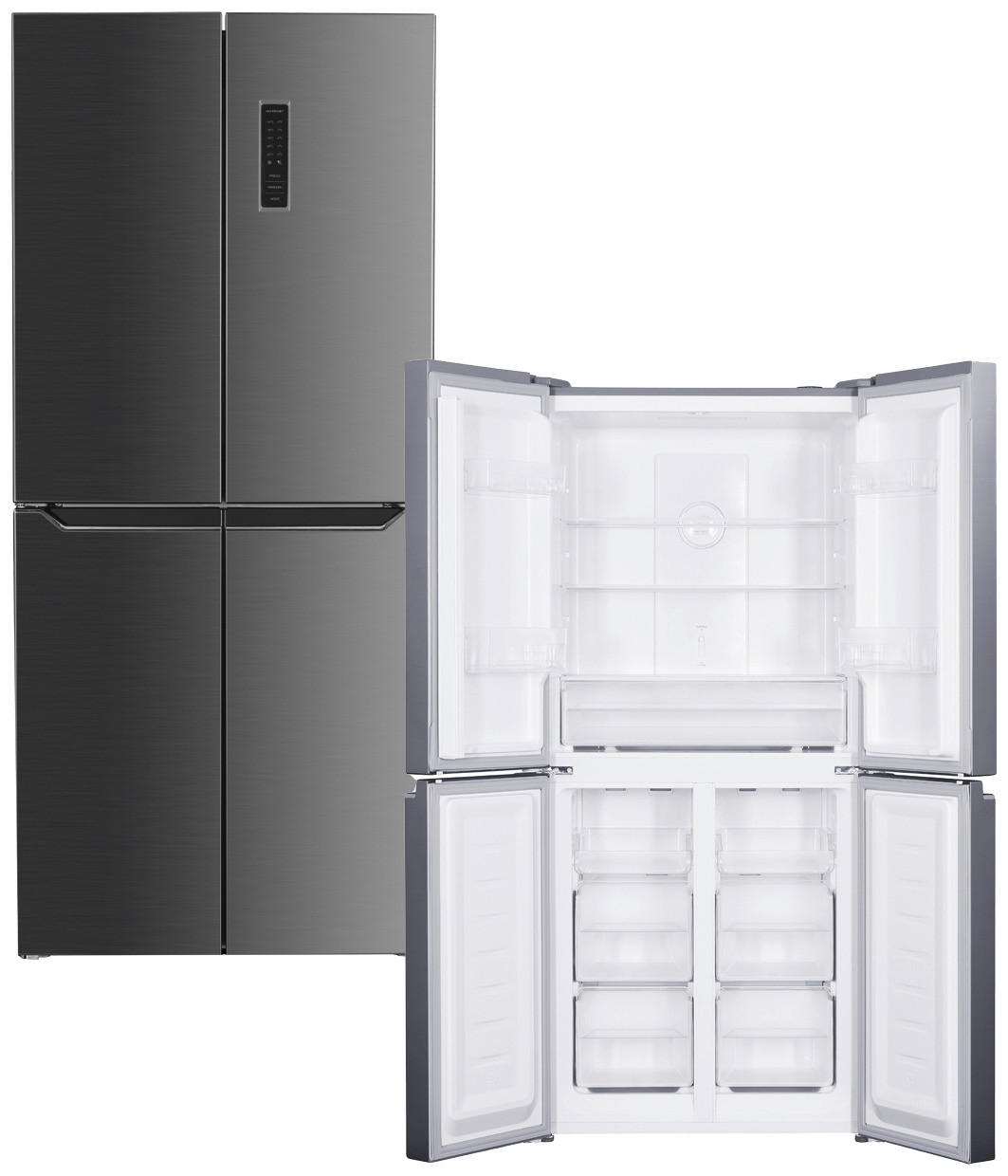 Wolkenstein Multi-Door WCD362NFDDIX Edelstahloptik B/H/T: ca. 79x180x62 cm Multi-Door WCD362NFDDIX - Edelstahloptik (79,00/180,00/62,00cm) - Wolkenstein