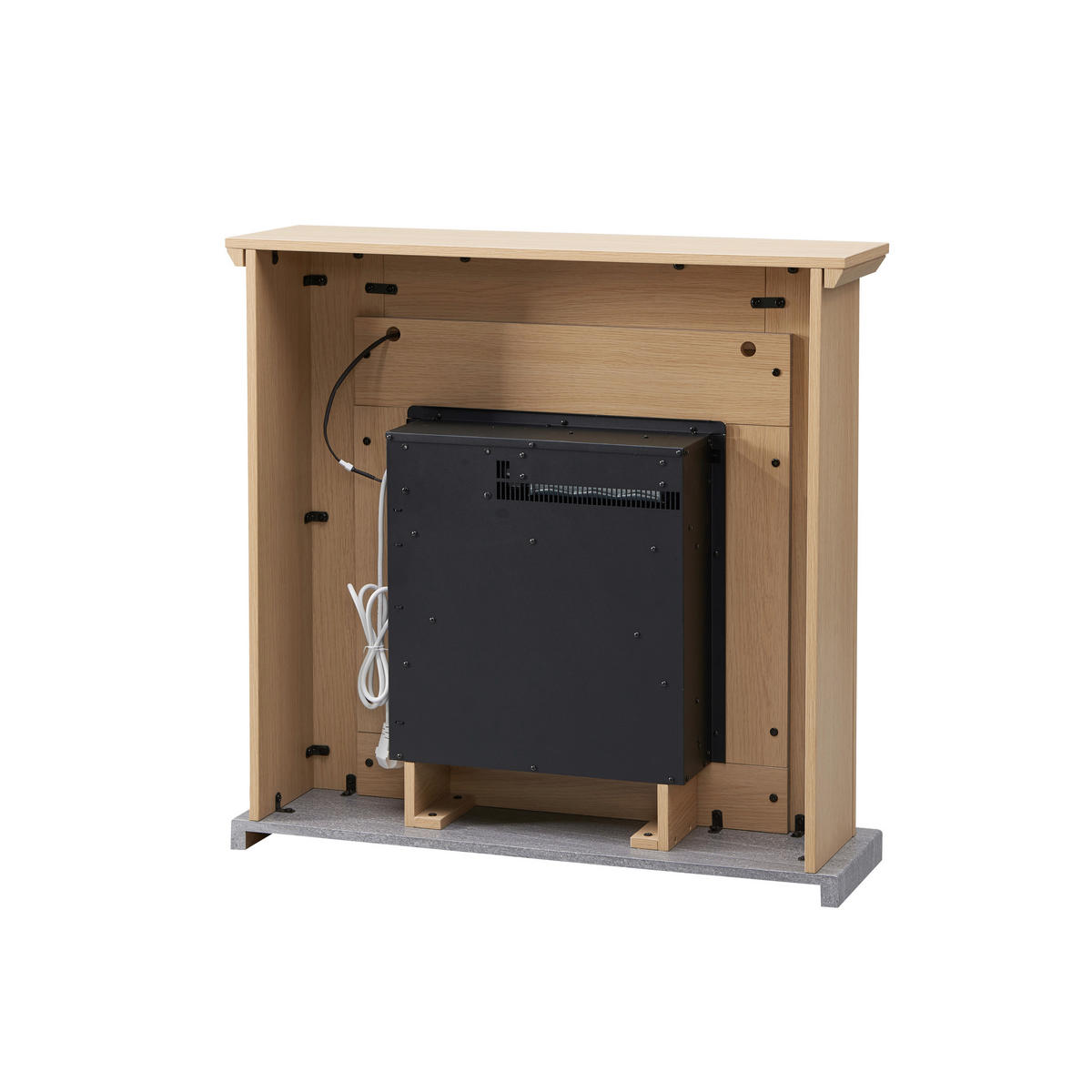 Balderia Elektrischer Kamin Elektrischer-Kamin Pandora hellbraun MDF Metall B/H/T: ca. 89x88,3x25 cm ca. 2000 W El.-Kamin Pandora EF374A-MT374B-NO - hellbraun (89,00/88,30/25,00cm) - Balderia