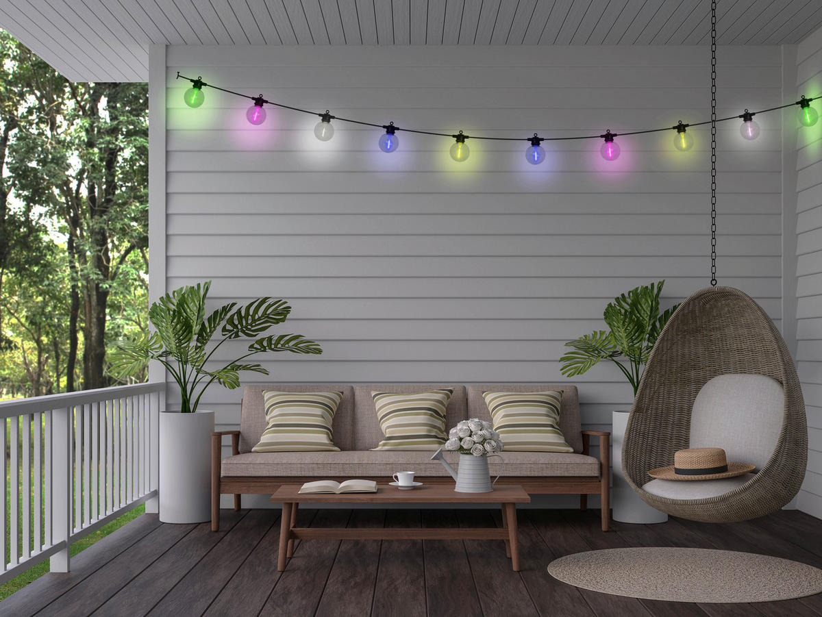 Solarleuchte 5314762 multicolor Kunststoff B/H/T: ca. 7,5x7,5x1000 cm Cadena - multicolor (7,50/7,50/1000,00cm) - Näve Leuchten