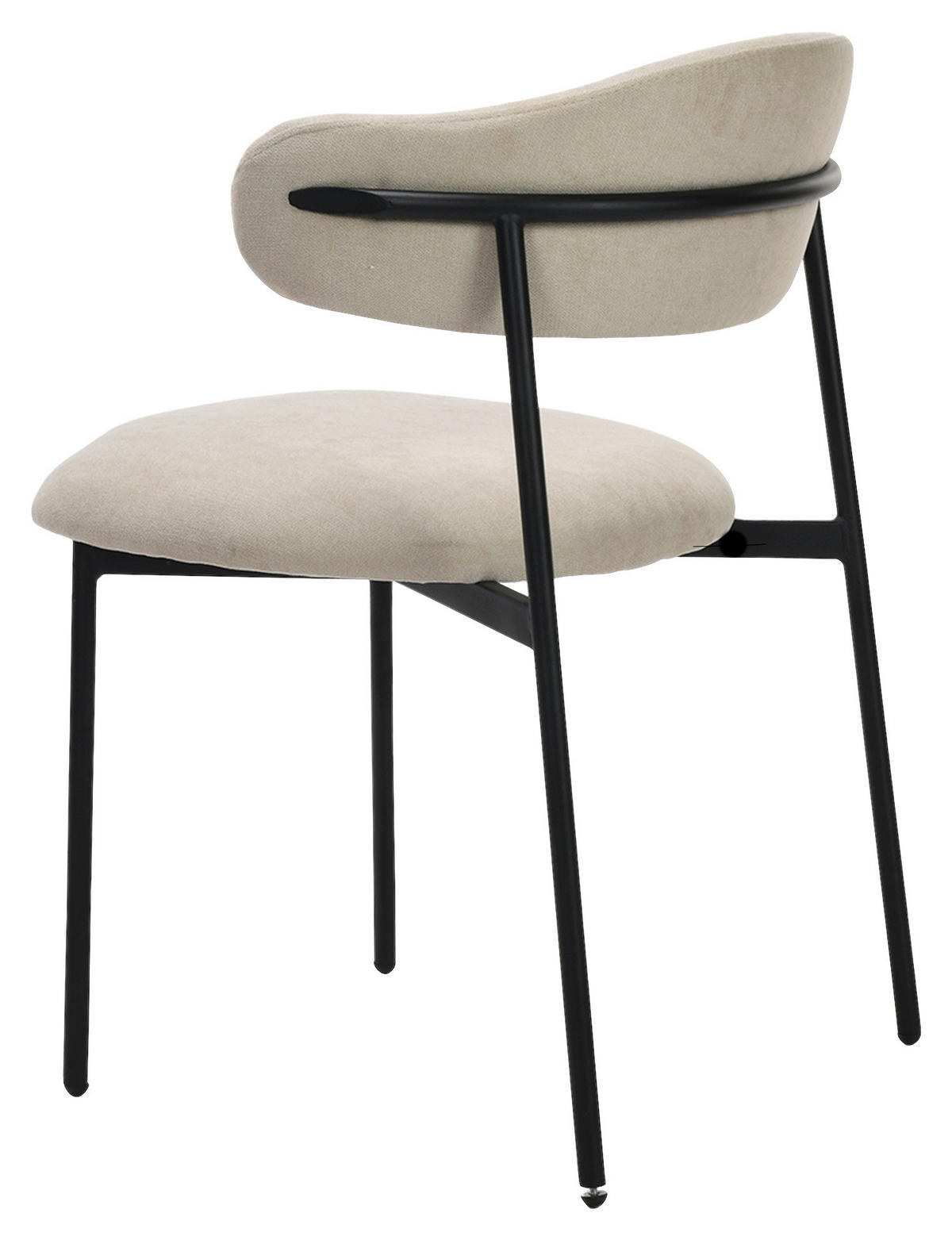 Stuhl JERSEY 2er-Set. taupe Webstoff B/H/T: ca. 58x78x54,5 cm JERSEY 2er-Set. - schwarz/taupe (58,00/78,00/54,50cm) - byLIVING