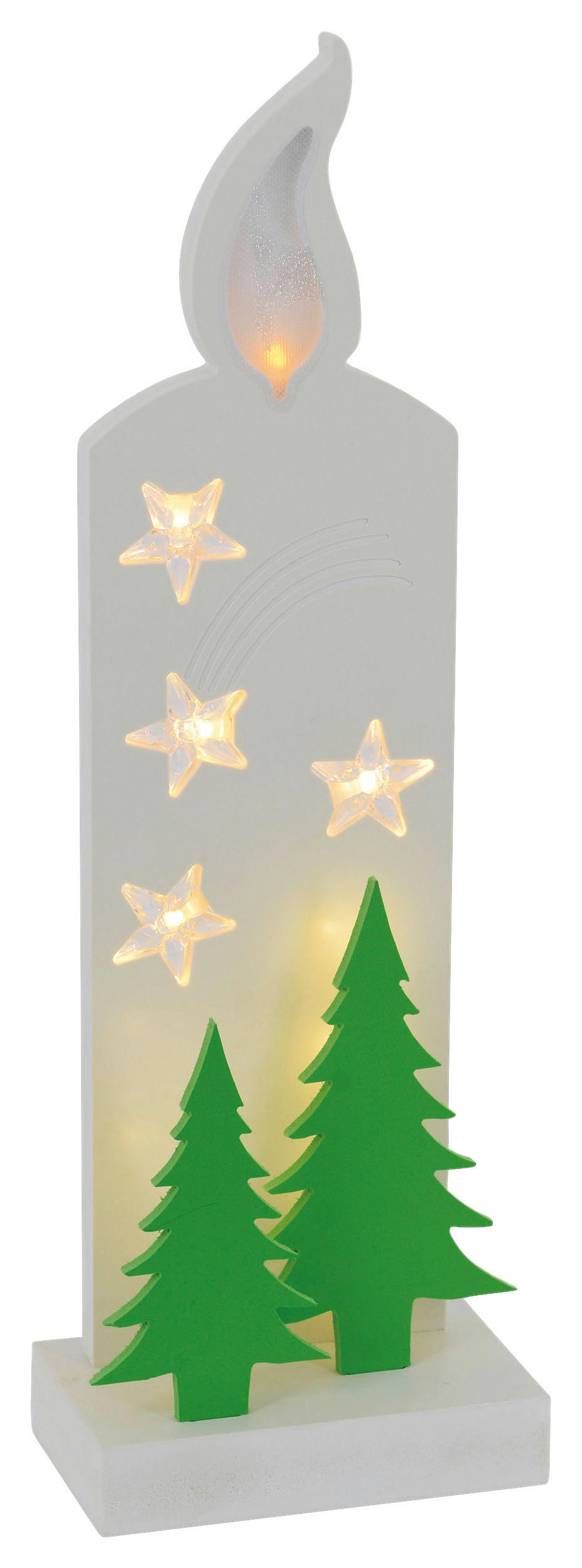 Näve Leuchten Tischleuchte LED-Deko-Tischleuchte Kerze - weiß (8,00/40,00/13,00cm) - Näve Leuchten